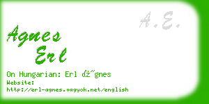 agnes erl business card